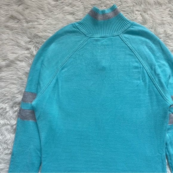 Nils Women's Big Sky Sweater 1/4 Zip Pullover Long Sleeve Blue Silver M - Picture 5 of 12